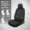imageMotor Trend Charcoal Gray Car Seat Covers Set  2 Front Seats  SpillProof Neoprene CarSeat Cover Protector for Cars  Automotive Interior Car Accessories for SUV amp Small Trucks  Semi Universal FitBlack