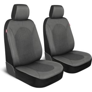 imageMotor Trend Charcoal Gray Car Seat Covers Set  2 Front Seats  SpillProof Neoprene CarSeat Cover Protector for Cars  Automotive Interior Car Accessories for SUV amp Small Trucks  Semi Universal FitGray