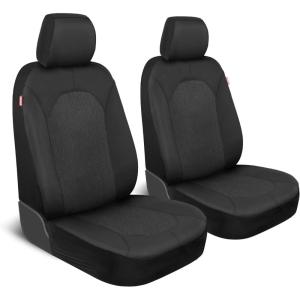 imageMotor Trend Charcoal Gray Car Seat Covers Set  2 Front Seats  SpillProof Neoprene CarSeat Cover Protector for Cars  Automotive Interior Car Accessories for SUV amp Small Trucks  Semi Universal FitBlack