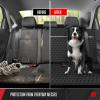 imageMotor Trend Dog Car Seat Cover for Back Seat  Waterproof NonSlip ScratchResistant Back Seat Pet Cover for Dogs  Universal Fit Dog Accessories for Cars Trucks SUV amp Vans  BlackRear Bench Cover