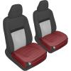 imageMotor Trend Seat Covers for Cars Trucks SUV Faux Leather 2Pack Burgundy Padded Car Seat Covers with Storage Pockets Premium Interior Car Seat Cover
