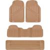 imageMotor Trend 3 Row Odorless Rubber Floor Mats amp Liners for Car SUV Van Durable Heavy Duty Polymerized Latex Full Interior Protection ExtraHigh Ridgeline Design Black Model Number MT773801BKBeige