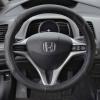 imageMotor Trend Ergonomic Grip Steering Wheel CoverProtector for Small Size Steering Wheels in Cars SUVs Boats 135145 Carbon Fiber Synthetic Leather Black