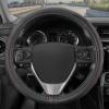 imageMotor Trend GripDrive Faux Black Leather Steering Wheel Cover for Car Truck Van SUV Standard 15 inch Size Red Accent Stitched Car Steering Wheel Cover Vehicle amp Auto Accessories