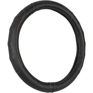 imageMotor Trend Ergonomic Grip Steering Wheel CoverProtector for Small Size Steering Wheels in Cars SUVs Boats 135145 Carbon Fiber Synthetic Leather Black