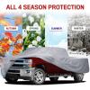 imageMotor Trend 4Layer 4Season Waterproof Outdoor UV Protection for Heavy Duty Use Full Car Cover for Pickup Truck Size XxlMax Bed Length 96  264 L x 80 W x 69 H
