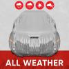 imageMotor Trend Black USA Flag Waterproof Car Cover  All Weather Outdoor Protection UV Resistant Windproof Scratchproof  SemiUniversal Fit Sedan Full Car Cover for Sun Rain Snow 171 190 LengthSilver 200L x 77W x 60H