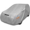 imageMotor Trend Black USA Flag Waterproof Car Cover  All Weather Outdoor Protection UV Resistant Windproof Scratchproof  SemiUniversal Fit Sedan Full Car Cover for Sun Rain Snow 171 190 LengthSilver 210L x 77W x 60H