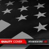 imageMotor Trend Black USA Flag Waterproof Car Cover  All Weather Outdoor Protection UV Resistant Windproof Scratchproof  SemiUniversal Fit Sedan Full Car Cover for Sun Rain Snow 171 190 LengthBlack Flag Up to 210
