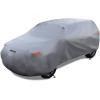 imageMotor Trend Black USA Flag Waterproof Car Cover  All Weather Outdoor Protection UV Resistant Windproof Scratchproof  SemiUniversal Fit Sedan Full Car Cover for Sun Rain Snow 171 190 LengthSilver 185L x 72W x 56H