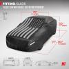 imageMotor Trend Black USA Flag Waterproof Car Cover  All Weather Outdoor Protection UV Resistant Windproof Scratchproof  SemiUniversal Fit Sedan Full Car Cover for Sun Rain Snow 171 190 LengthBlack Flag Up to 190