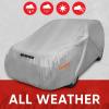 imageMotor Trend Black USA Flag Waterproof Car Cover  All Weather Outdoor Protection UV Resistant Windproof Scratchproof  SemiUniversal Fit Sedan Full Car Cover for Sun Rain Snow 171 190 LengthSilver 210L x 77W x 60H