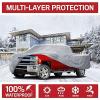 imageMotor Trend Large Truck Car Cover Waterproof All Weather Heavy Duty Car Cover Protection UV Rain Snow Universal Fit Car Cover For Automobiles Pickup Trucks Outdoor Indoor Cover For Trucks  208LMax Bed Length 84  230 L x 80 W x 60 H