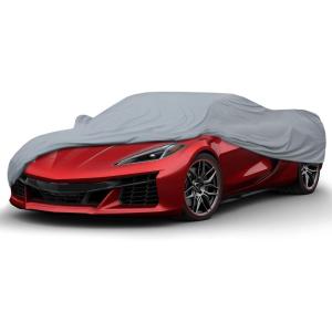 imageMotor Trend 4Series Lightweight Car Cover Fits 20092023 Dodge Challenger Sedan SXT RT SRT Hellcat Breathable AntiMoisture WaterResistant ScratchResistant AllWeather Outdoor amp Indoor UseChevrolet Chevy Corvette 20152025