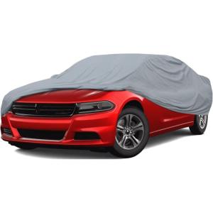 imageMotor Trend 4Series Lightweight Car Cover Fits 20092023 Dodge Challenger Sedan SXT RT SRT Hellcat Breathable AntiMoisture WaterResistant ScratchResistant AllWeather Outdoor amp Indoor UseDodge Charger 20062025