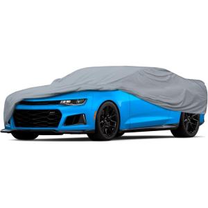 imageMotor Trend 4Series Lightweight Car Cover Fits 20092023 Dodge Challenger Sedan SXT RT SRT Hellcat Breathable AntiMoisture WaterResistant ScratchResistant AllWeather Outdoor amp Indoor UseChevrolet Chevy Camaro 20102025