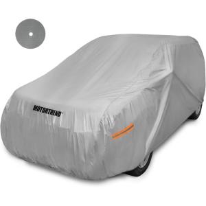 imageMotor Trend Black USA Flag Waterproof Car Cover  All Weather Outdoor Protection UV Resistant Windproof Scratchproof  SemiUniversal Fit Sedan Full Car Cover for Sun Rain Snow 171 190 LengthSilver 210L x 77W x 60H