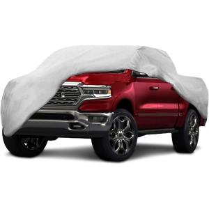 imageMotor Trend Custom Fit Truck Cover for Dodge Ram 1500 Crew Quad Cab Heavy Duty Car Cover Waterproof All Weather Indoor Outdoor Heavy Duty Car Cover for Automobiles Winter Storage